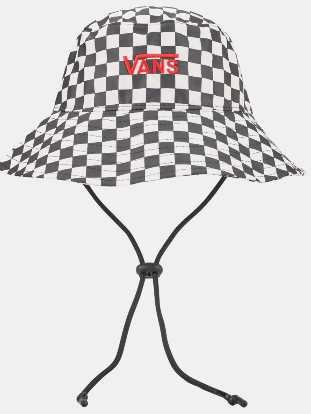Vans Level Up  Checkerboard Bucket Hat with Red Logo " Off The Wall" - Unisex